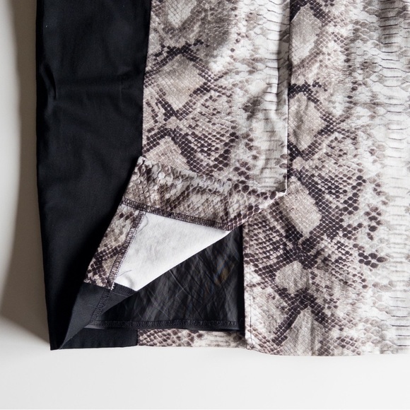 Emerson Snake Reptile Print Pencil Midi Black Skirt Womens Size 12 - Picture 5 of 6